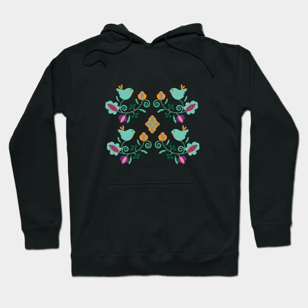 Cute Birds on Branches Hoodie by oknoki